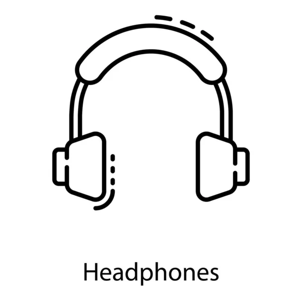 Icon Headphone Set Line Design — Stock Vector