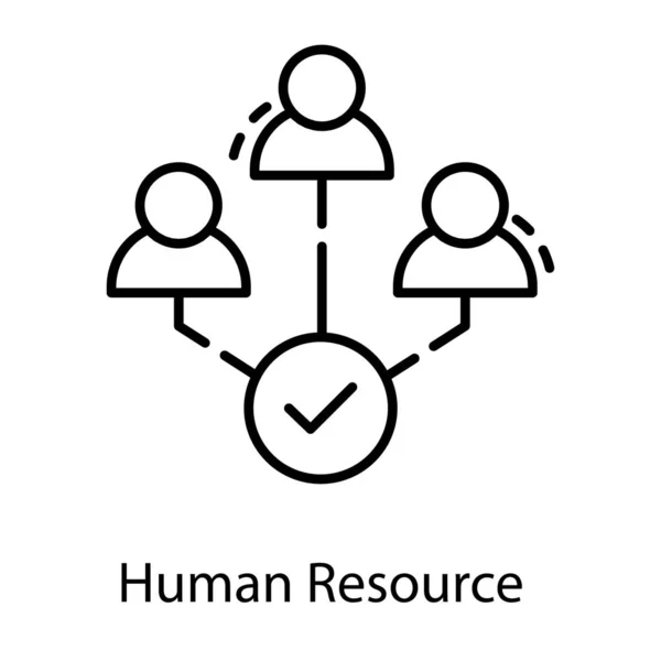 Human Resource Vector Line Design — Stock Vector