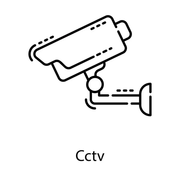 Vettore Telecamera Cctv Linea Progettazione — Vettoriale Stock