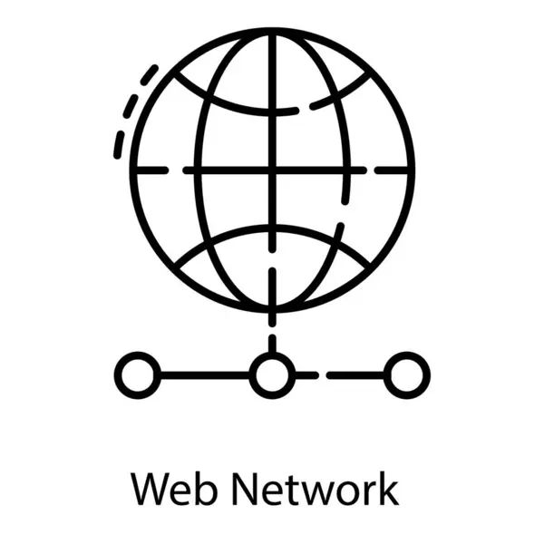 Globaler Netzwerkkommunikationsleitungsvektor — Stockvektor