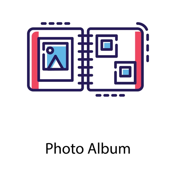 Álbum Fotos Flat Icon Vector Design —  Vetores de Stock