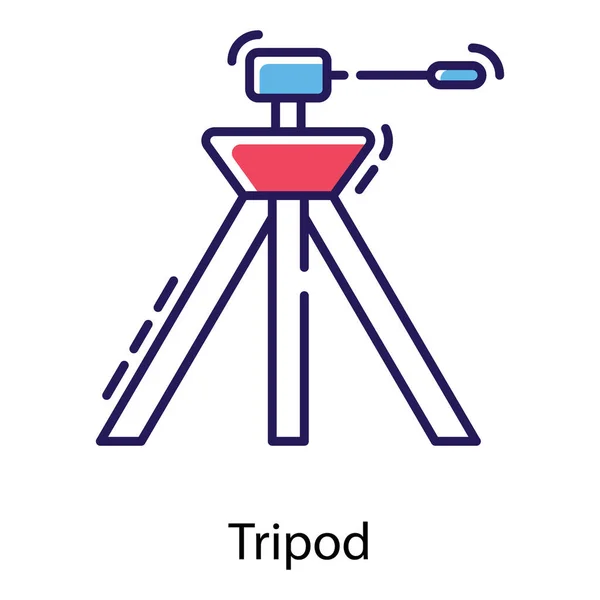 Statyw Kamery Stojak Płaska Ikona — Wektor stockowy