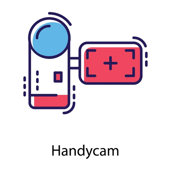 Vetor Handycam Design Plano — Vetor de Stock