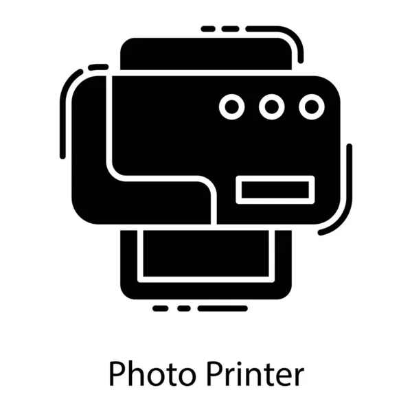 Printing Machine Solid Vector Icon Design — Stock Vector