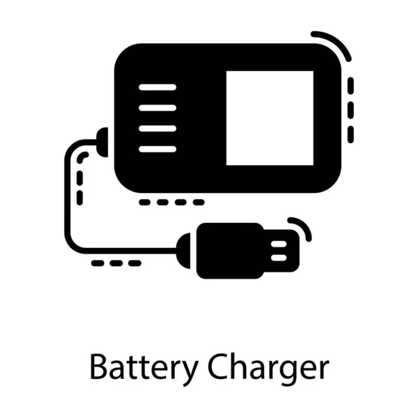 Chargeur Batterie Appareil Photo Icône Remplie — Image vectorielle