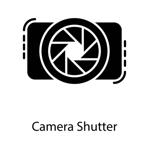 Camera Shutter Solid Icon Vector — Stock Vector