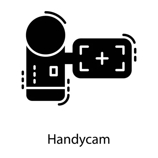 Vetor Handycam Design Sólido — Vetor de Stock
