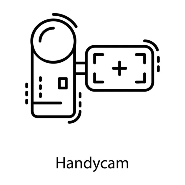 Vetor Handycam Design Linha — Vetor de Stock