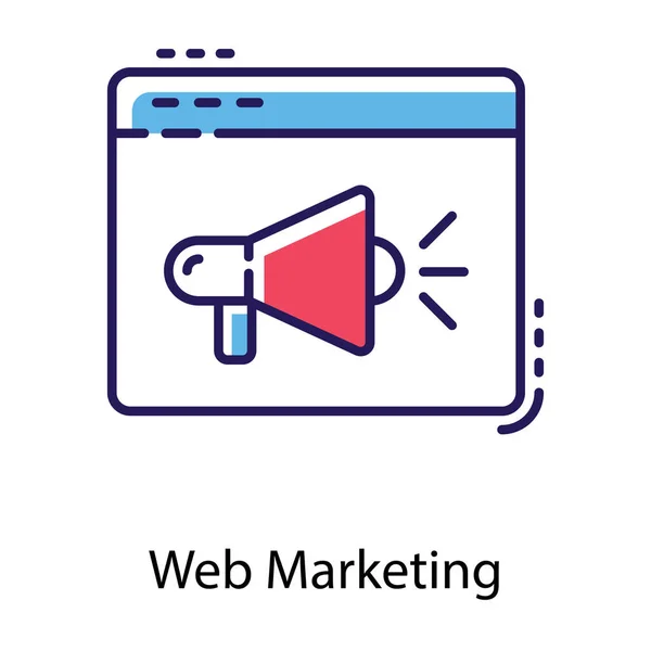 Vetor Marketing Web Design Plano — Vetor de Stock