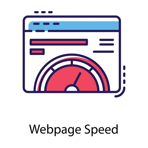 Design Plano Ícone Velocidade Web — Vetor de Stock