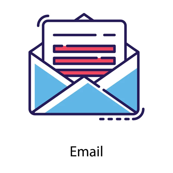 Vetor Mensagem Mail Design Plano —  Vetores de Stock