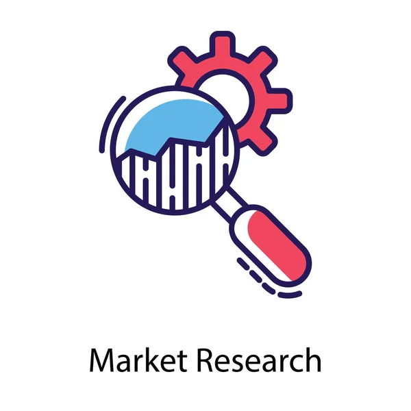 Flaches Marktforschungsvektordesign — Stockvektor