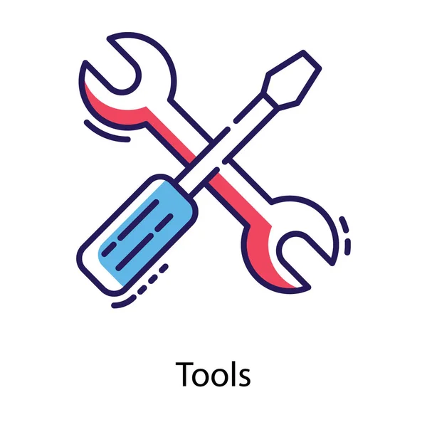 Vetor Plano Ferramentas Técnicas —  Vetores de Stock