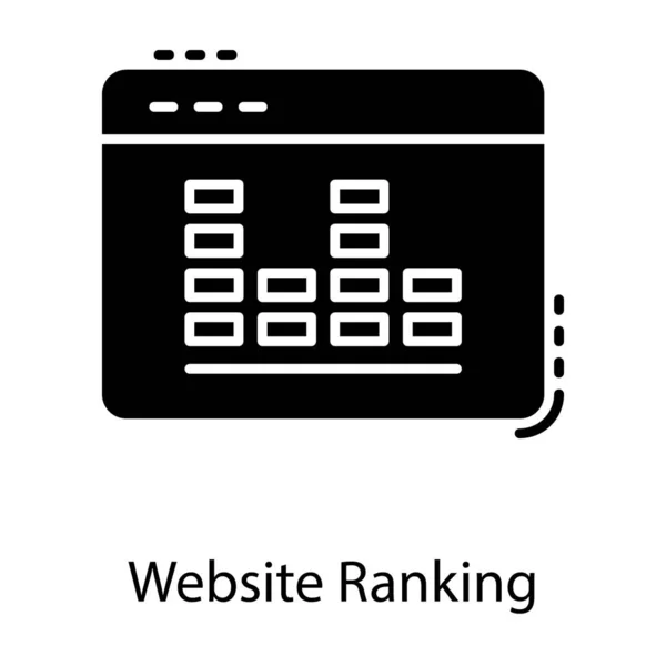 Webbplats Ranking Vektor Solid Design — Stock vektor