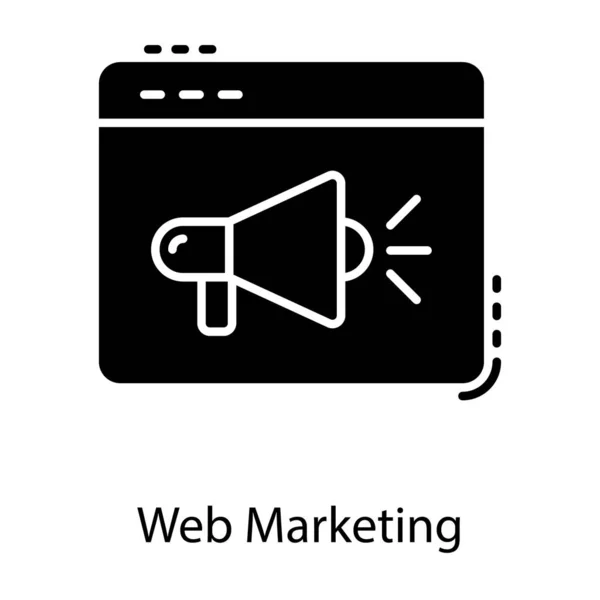 Vetor Marketing Web Design Sólido — Vetor de Stock