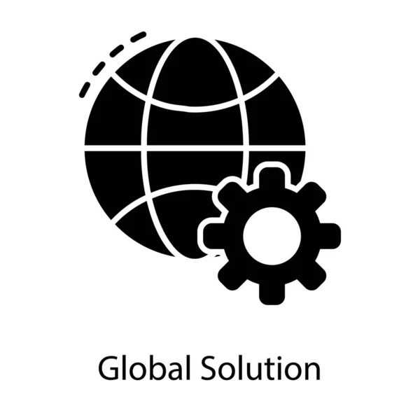 Solid Global Setting Vector Design — Stock Vector