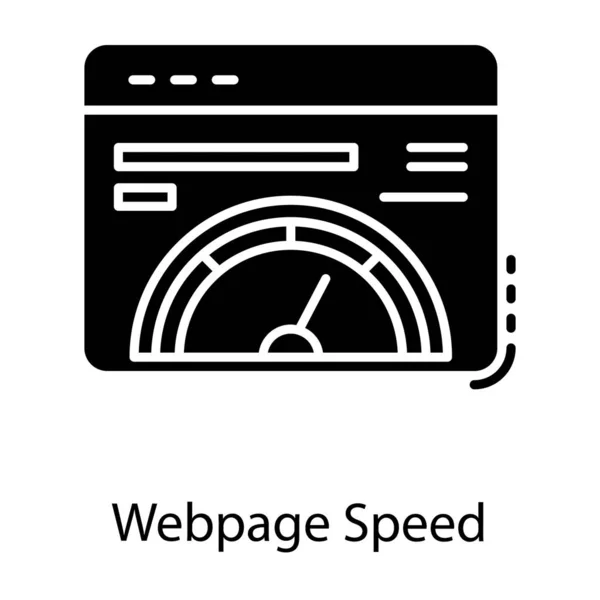 Design Sólido Ícone Velocidade Web — Vetor de Stock