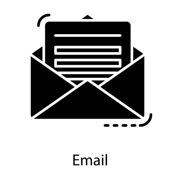 Vetor Mensagem Mail Design Sólido — Vetor de Stock