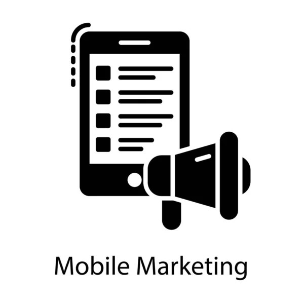 Solides Mobiles Marketing Vektordesign — Stockvektor