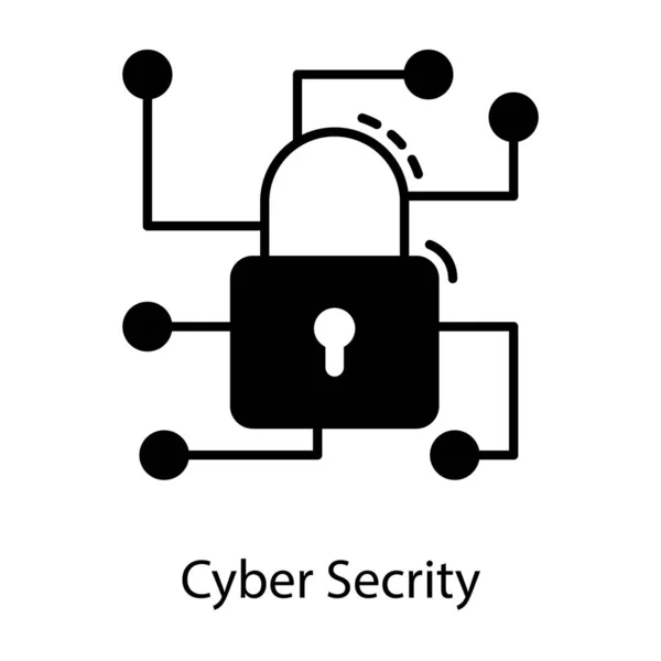 Solid Cyber Security Nätverksdesign — Stock vektor