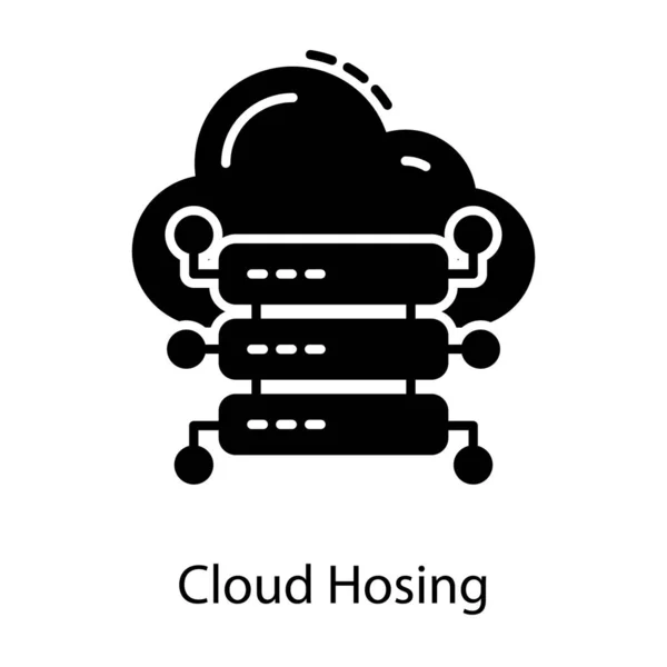 Cloud Datenspeicherung Auf Weißem Hintergrund — Stockvektor
