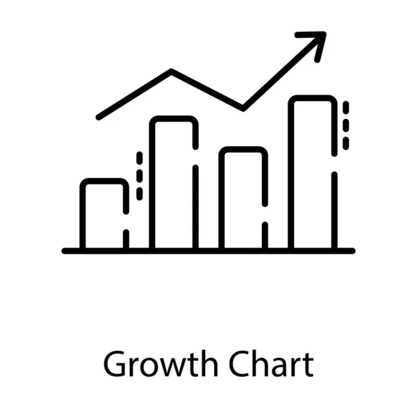 Design Vetores Gráfico Crescimento Negócios — Vetor de Stock