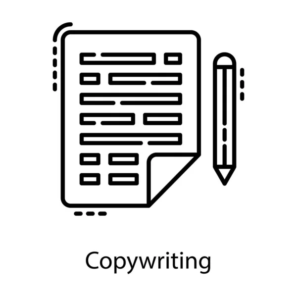 Vetor Copywriting Negócios Design Linha —  Vetores de Stock