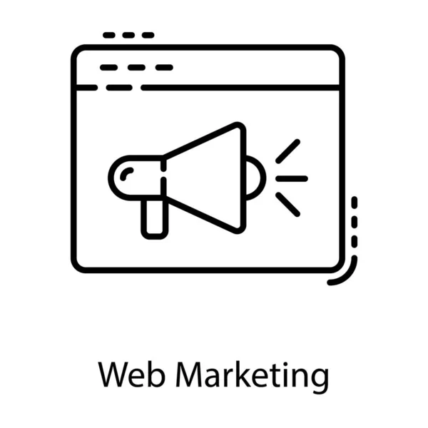 Vetor Marketing Web Design Linha — Vetor de Stock