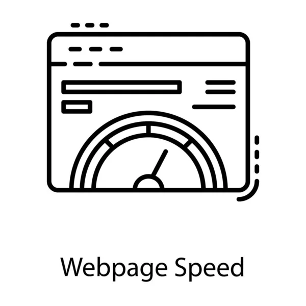 Line Design Web Speed Icon — Stock Vector