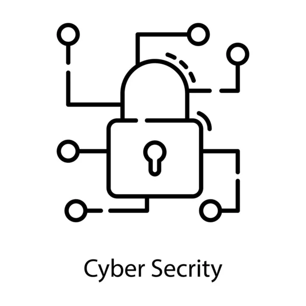Netzwerkdesign Für Cyber Sicherheit — Stockvektor