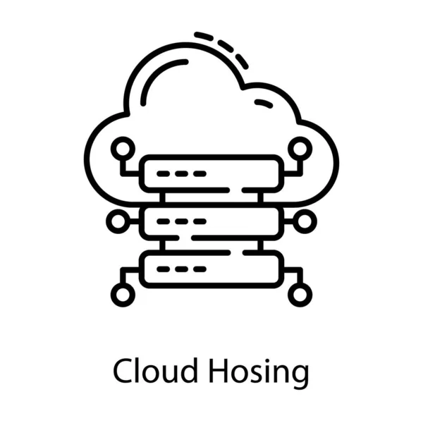 Almacenamiento Datos Nube Sobre Fondo Blanco — Archivo Imágenes Vectoriales