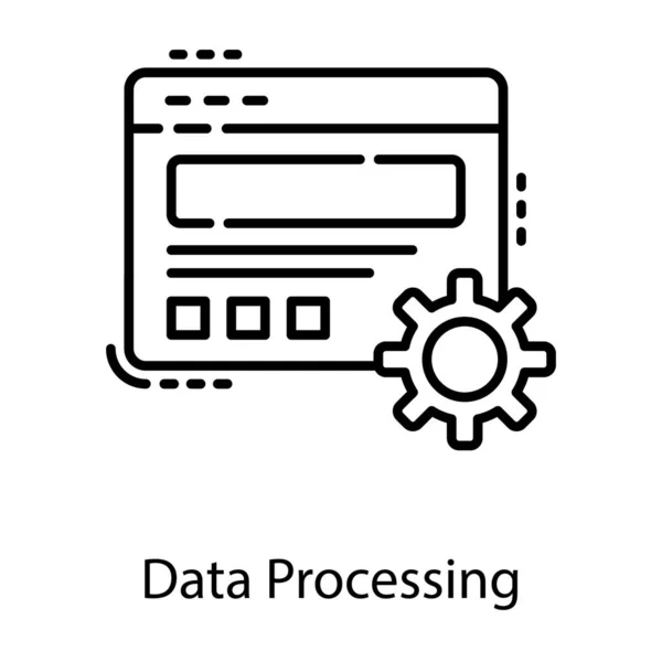 Webseiteneinstellung Liniendesign — Stockvektor