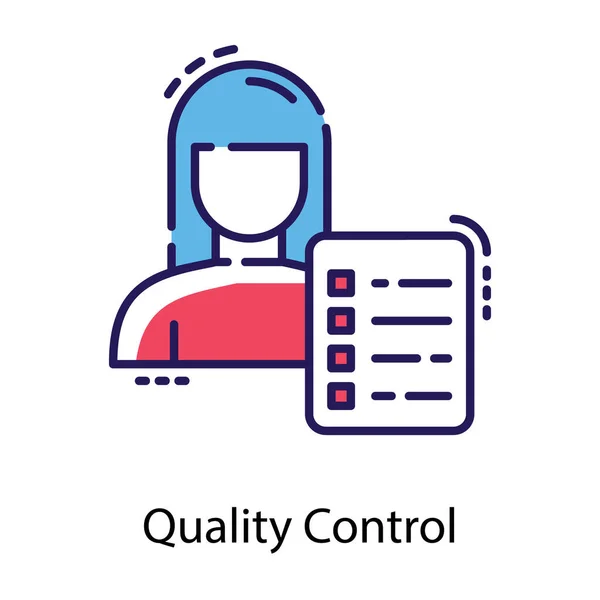 Icon Quality Control Flat Design — Stock Vector