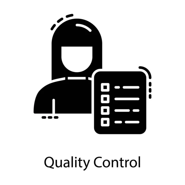 Icon Quality Control Filled Design — Stock Vector