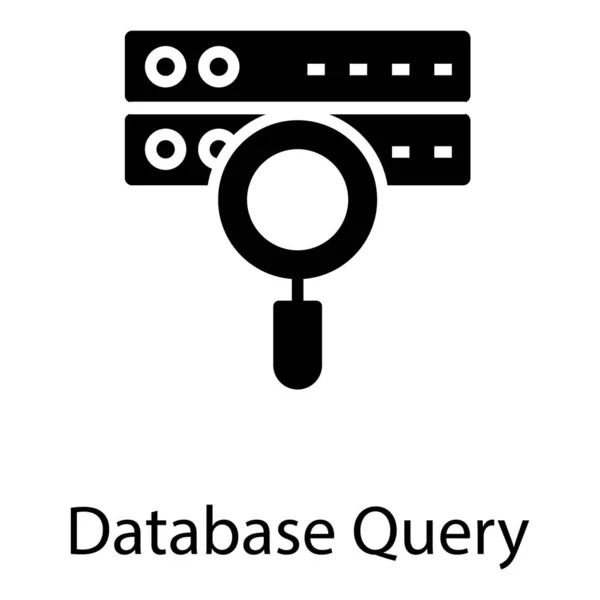 Symbol Der Datenbankabfrage Solides Design — Stockvektor