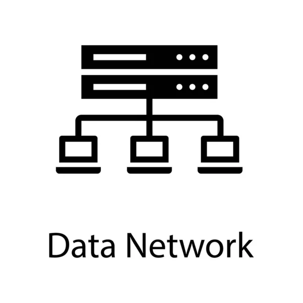 Solides Design Des Datenserver Netzwerks — Stockvektor