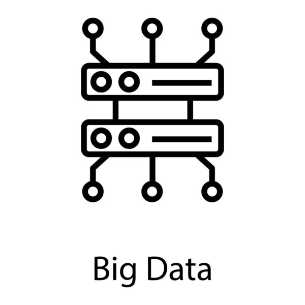 Liniendesign Der Datenbankarchitektur — Stockvektor