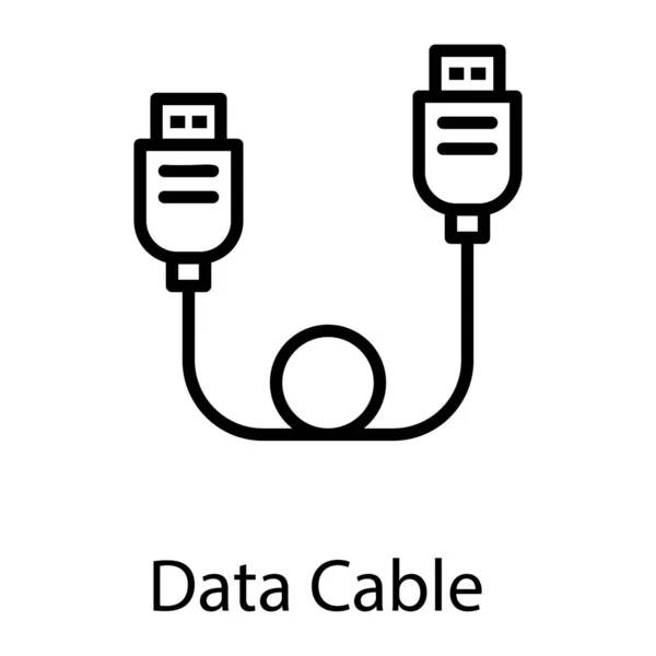 Icono Cable Usb Diseño Línea — Archivo Imágenes Vectoriales