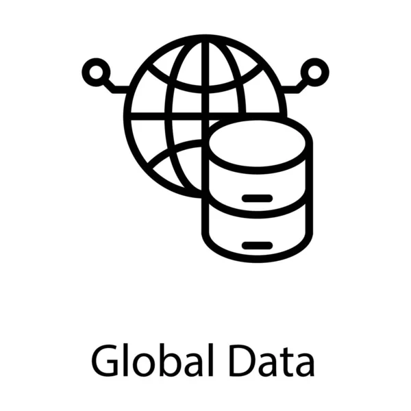 Проектирование Линейных Векторов Глобальной Базы Данных — стоковый вектор