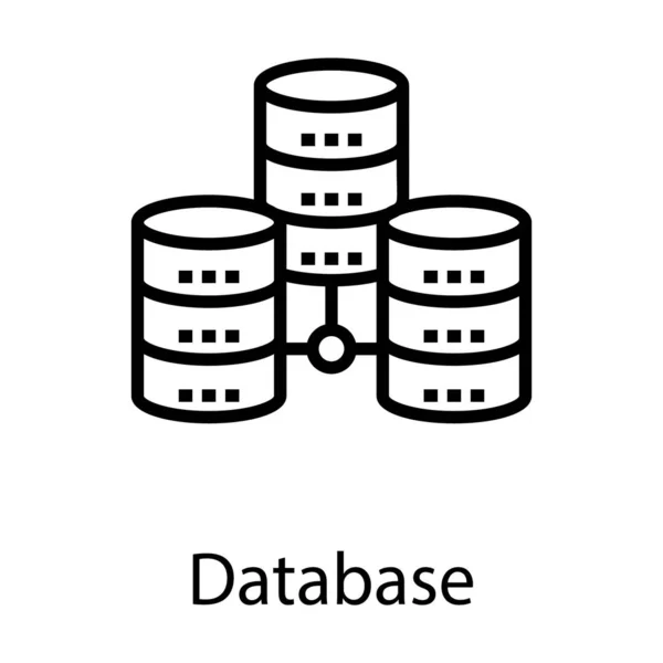 Database Vector Lijn Ontwerp — Stockvector