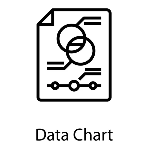 Design Linha Ícone Gráfico Dados —  Vetores de Stock