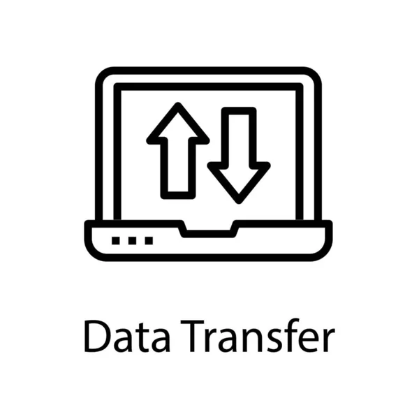 Icono Del Diseño Línea Transferencia Datos — Archivo Imágenes Vectoriales