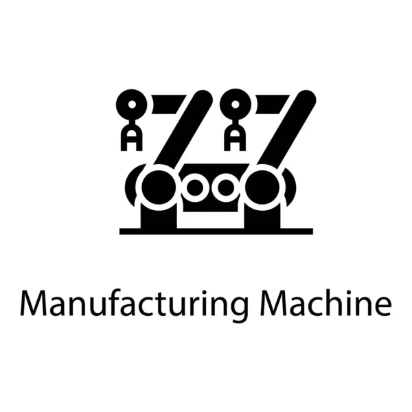 Ícone Projeto Vetor Máquina Fabricação —  Vetores de Stock