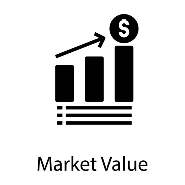 Diseño Sólido Vector Crecimiento Financiero — Archivo Imágenes Vectoriales