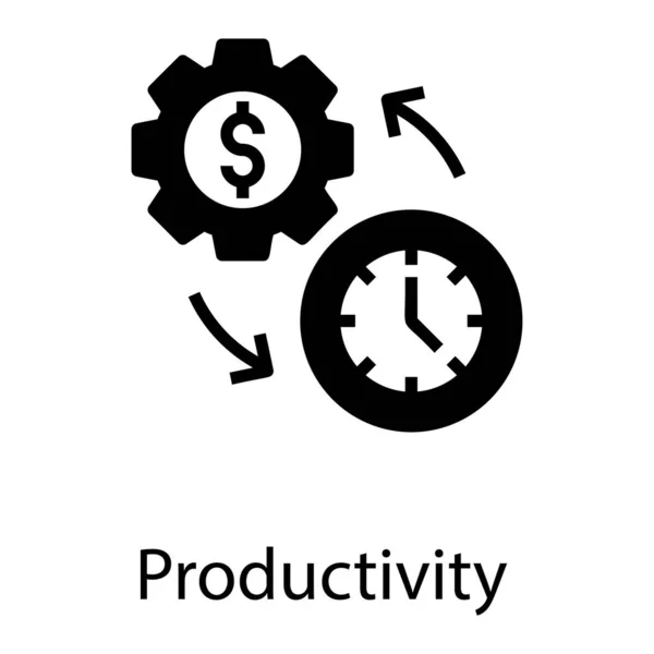 Affärsproduktivitet Vector Solid Design — Stock vektor