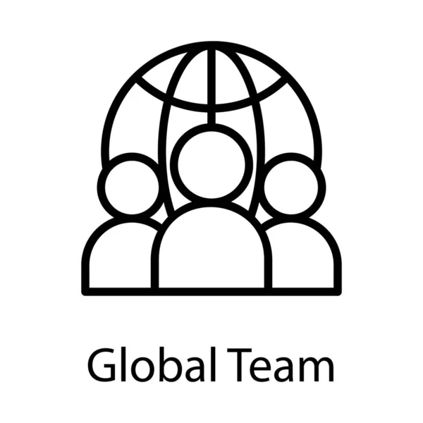 Global Team Concept Vector Design — Stock Vector