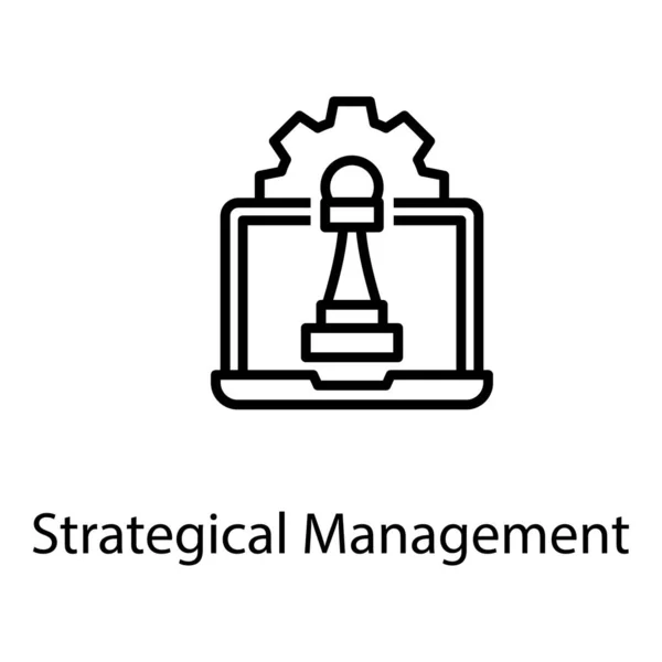 Projeto Linha Vetorial Gestão Estratégica —  Vetores de Stock