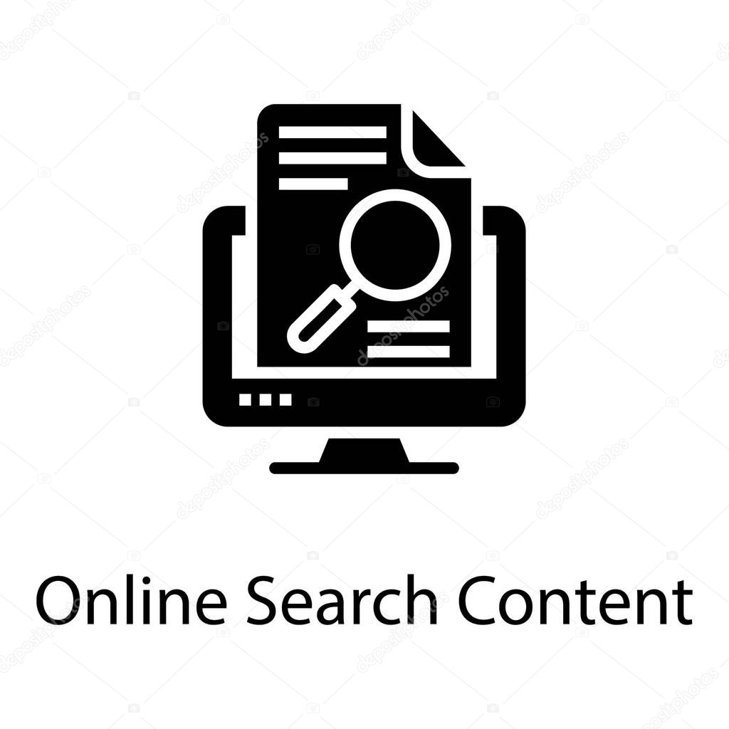 Search content icon solid design.