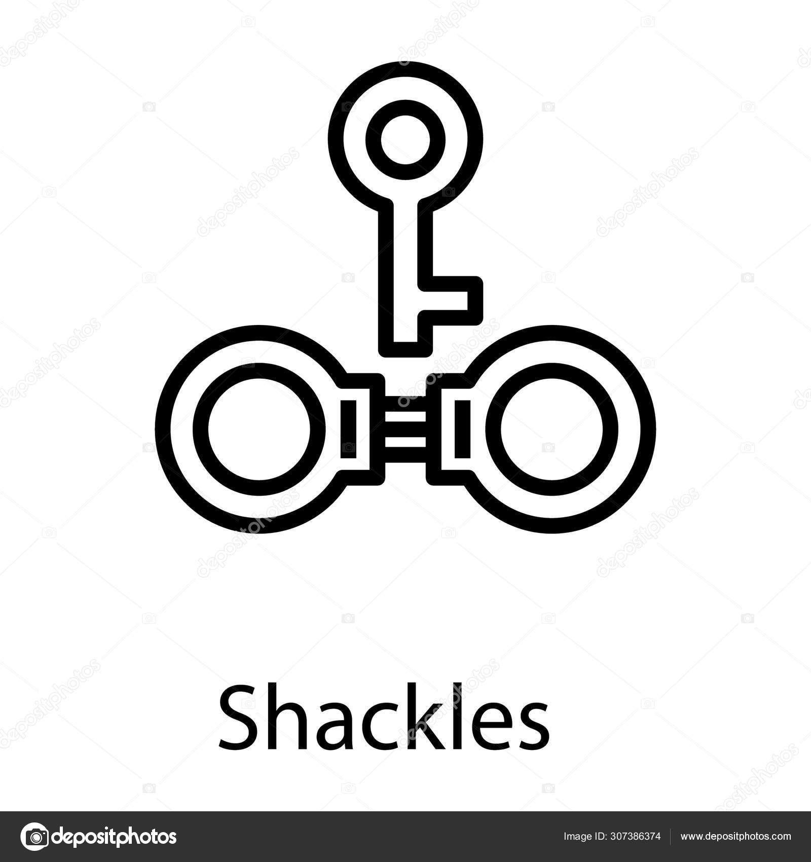 Shackles Icon Line Design Stock Vector by ©vectorspoint 307386374