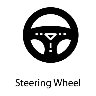 Araba direksiyon glyph simge vektör